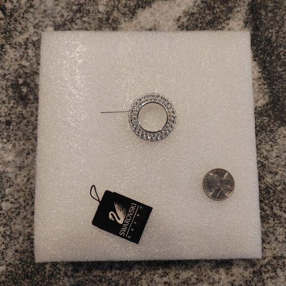Swarovski (Crystals) Brooch in Silver-tone. Swan signed/stamped. - Picture 15 of 16